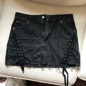 Topshop Denim Mini Skirt